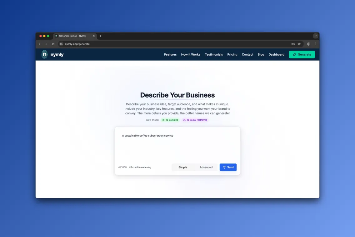 AI generating brand name ideas